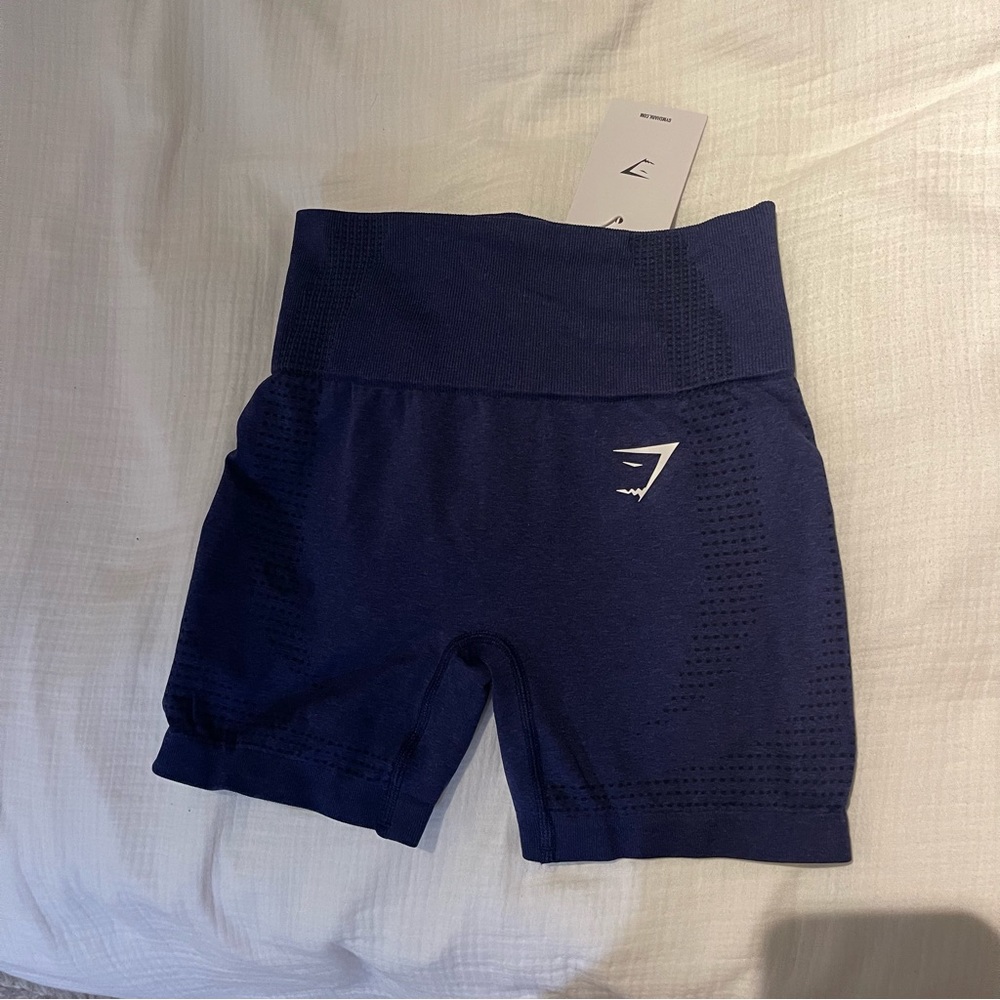 brand new gynshark blue biker shorts